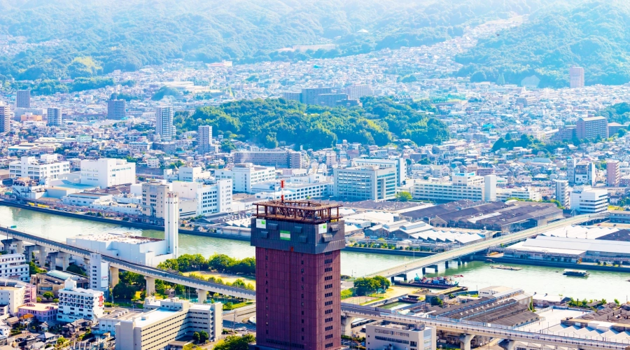 安芸郡周辺の街並み